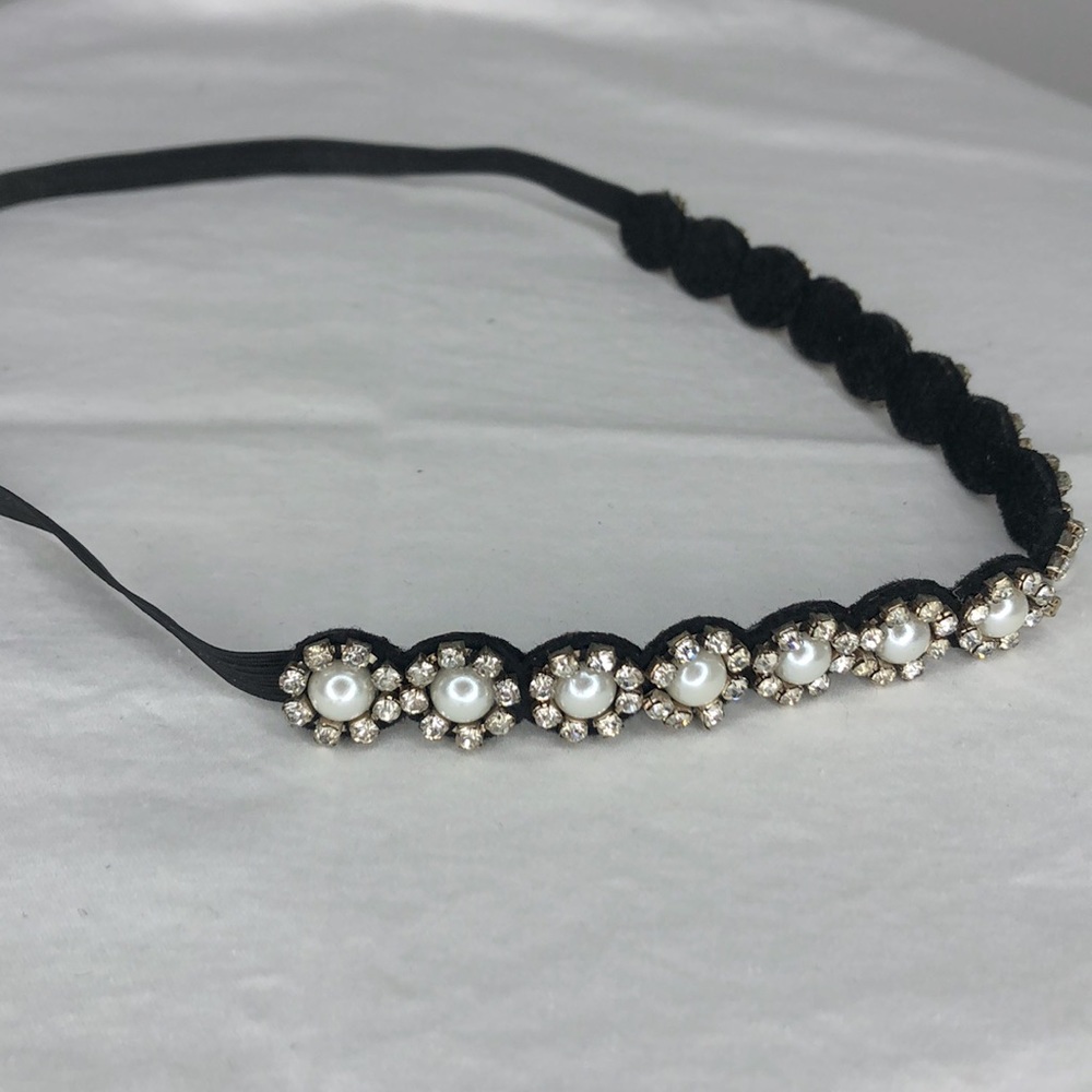 Faux Pearl Stone elastic headband